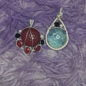 Wire Wrapped Stones and Glass